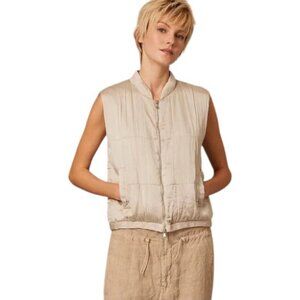 Transit Par Such cream full zip up puffer vest size 5